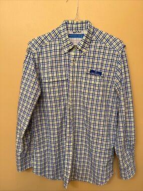 Southern Tide Yellow & Blue Plaid Button-Down Shirt